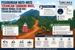 Tambang Nikel Ancam Pegunungan Wato-Wato, Ribuan Warga Teluk Buli Hadapi Krisis Air