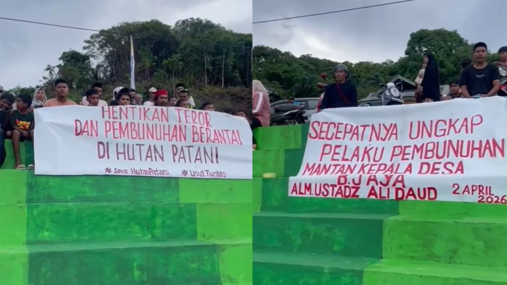 AKSI BLOKADE JALAN WARGA BANEMO MELAWAN