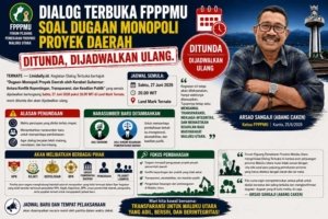 DIALOG TERBUKA FPPPMU SOAL DUGAAN MONOPOLI PROYEK DAERAH DITUNDA, DIJADWALKAN ULANG