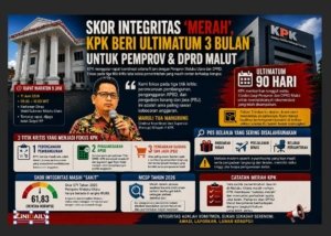 Skor Integritas ‘Merah’, KPK Beri Ultimatum 3 Bulan untuk Pemprov & DPRD Malut