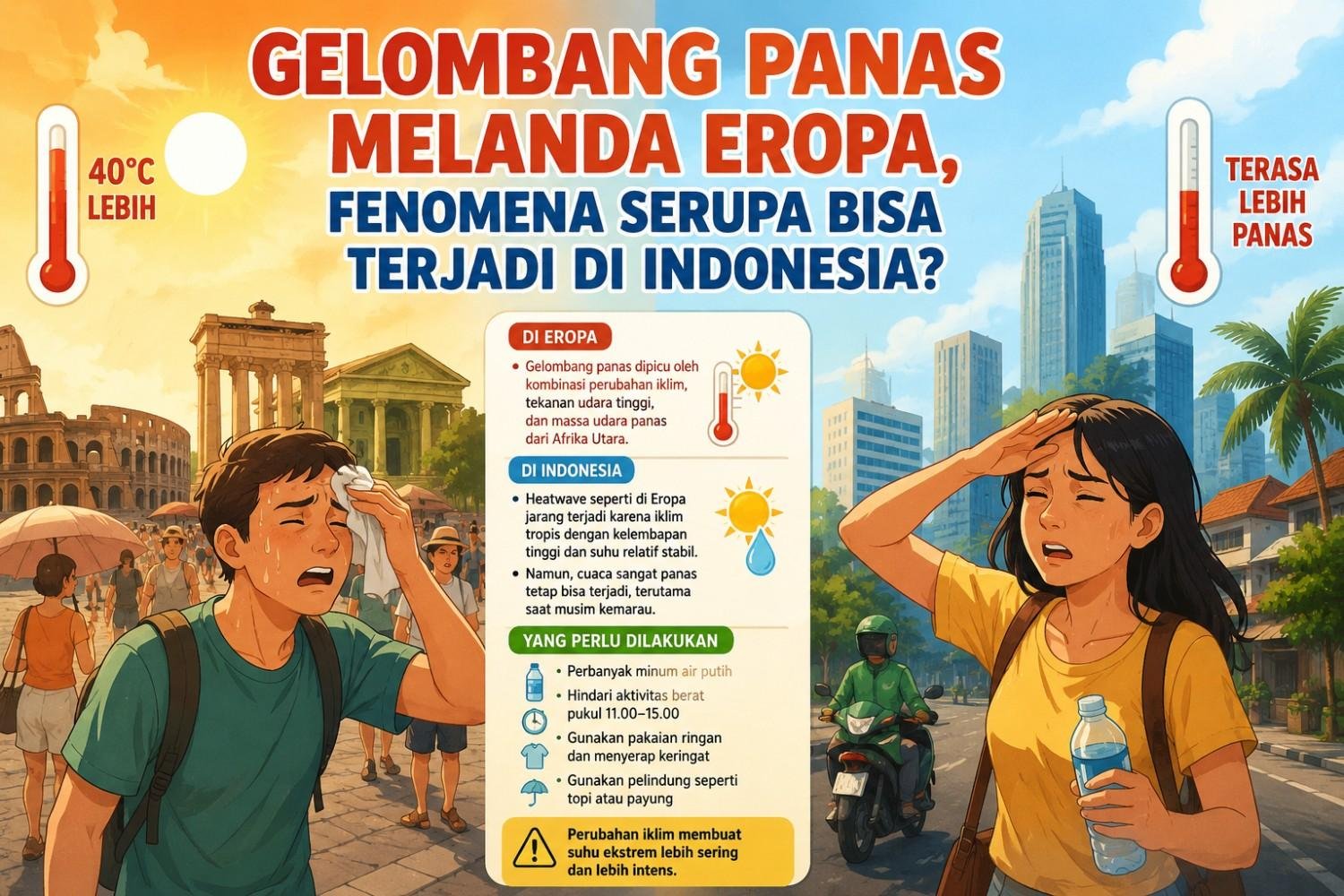 Gelombang Panas Melanda Eropa, Fenomena Serupa Bisa Terjadi di Indonesia?