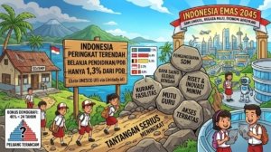 Indonesia Peringkat Terendah dalam Belanja Pendidikan terhadap PDB, Tantangan Serius Menuju Indonesia Emas 2045