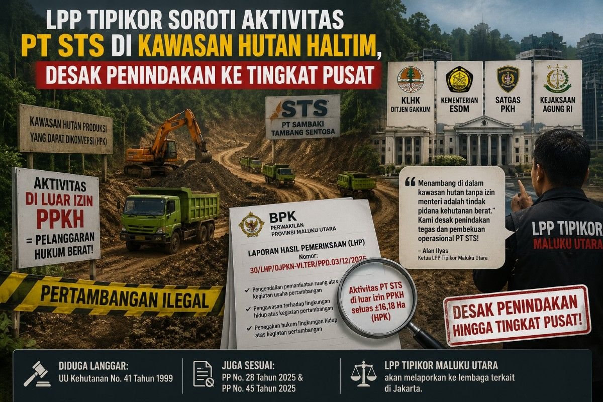 LPP Tipikor Soroti Aktivitas PT STS di Kawasan Hutan Haltim, Desak Penindakan ke Tingkat Pusatj