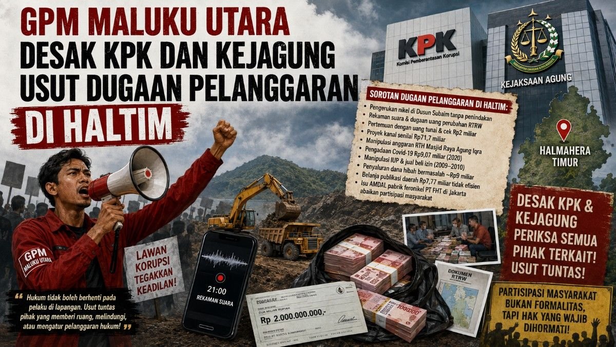 GPM Maluku Utara Desak KPK dan Kejagung Usut Dugaan Pelanggaran di Haltim
