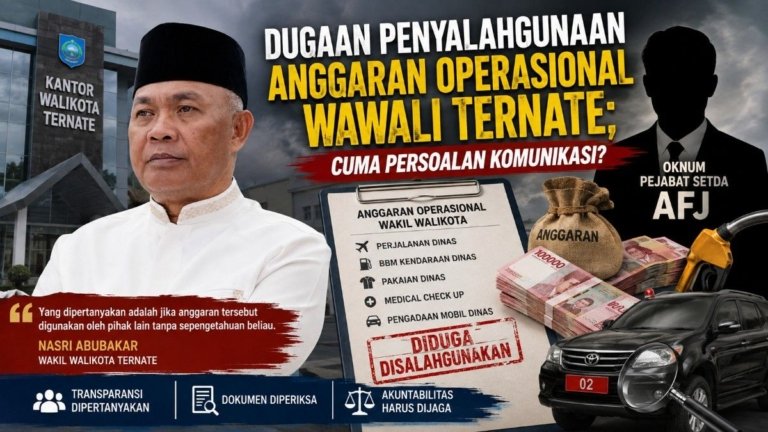 Dugaan Penyalahgunaan Anggaran Operasional Wawali Ternate; Cuma Persoalan Komunikasi?