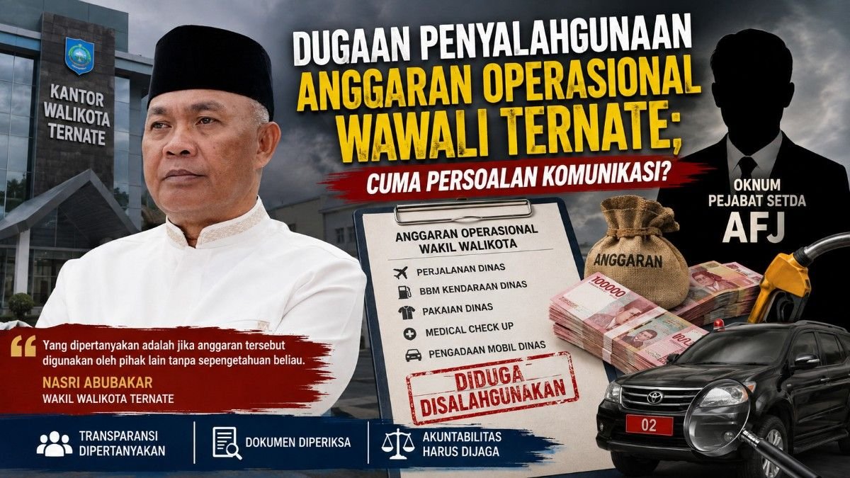Dugaan Penyalahgunaan Anggaran Operasional Wawali Ternate; Cuma Persoalan Komunikasi?