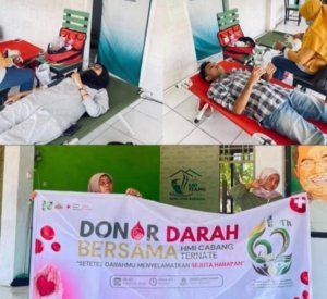 Sambut Milad ke-62 : HMI Cabang Ternate Gelar Donor Darah Bersama PMI Maluku Utara.