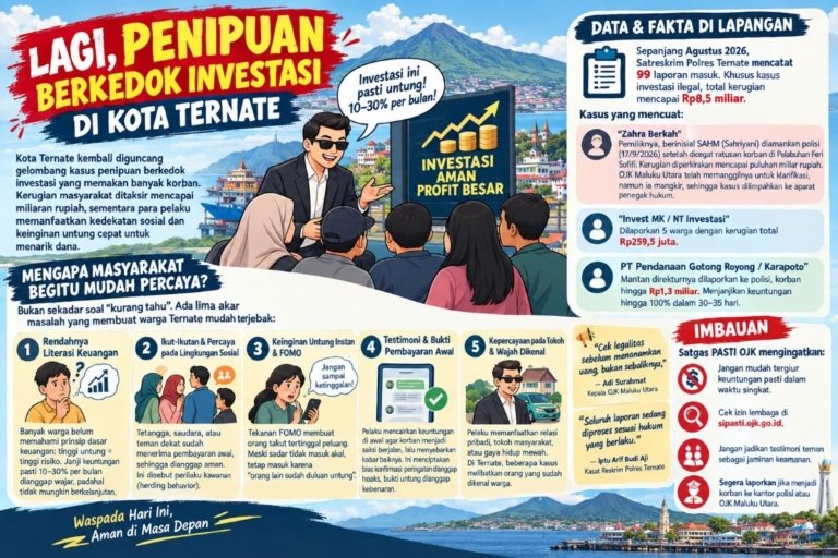 Lagi, Penipuan Berkedok Investasi di Kota Ternate