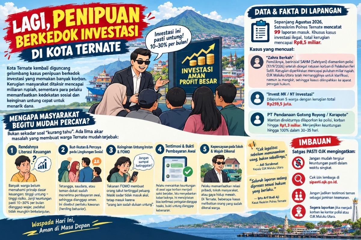 Lagi, Penipuan Berkedok Investasi di Kota Ternate