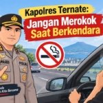 Kapolres Ternate: Jangan Merokok Saat Berkendara