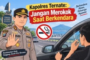 Kapolres Ternate: Jangan Merokok Saat Berkendara