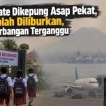 Ternate Dikepung Asap Pekat, Sekolah Diliburkan, Penerbangan Terganggu