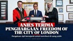 Anies Terima Penghargaan Freedom of the City of London