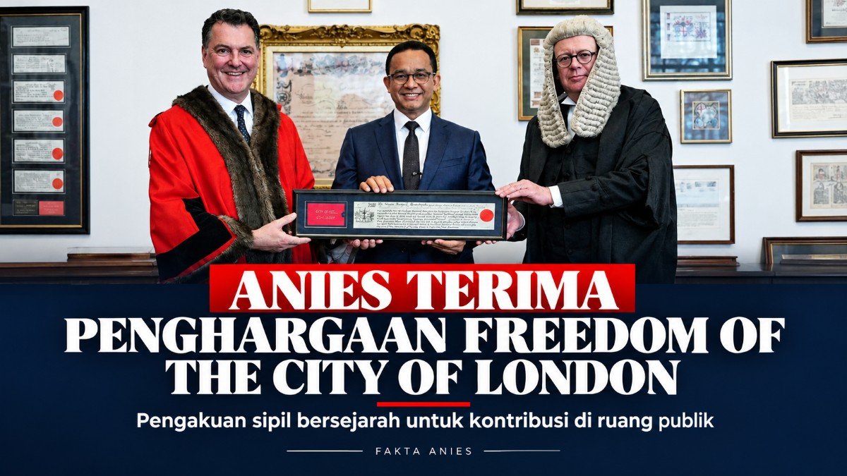 Anies Terima Penghargaan Freedom of the City of London